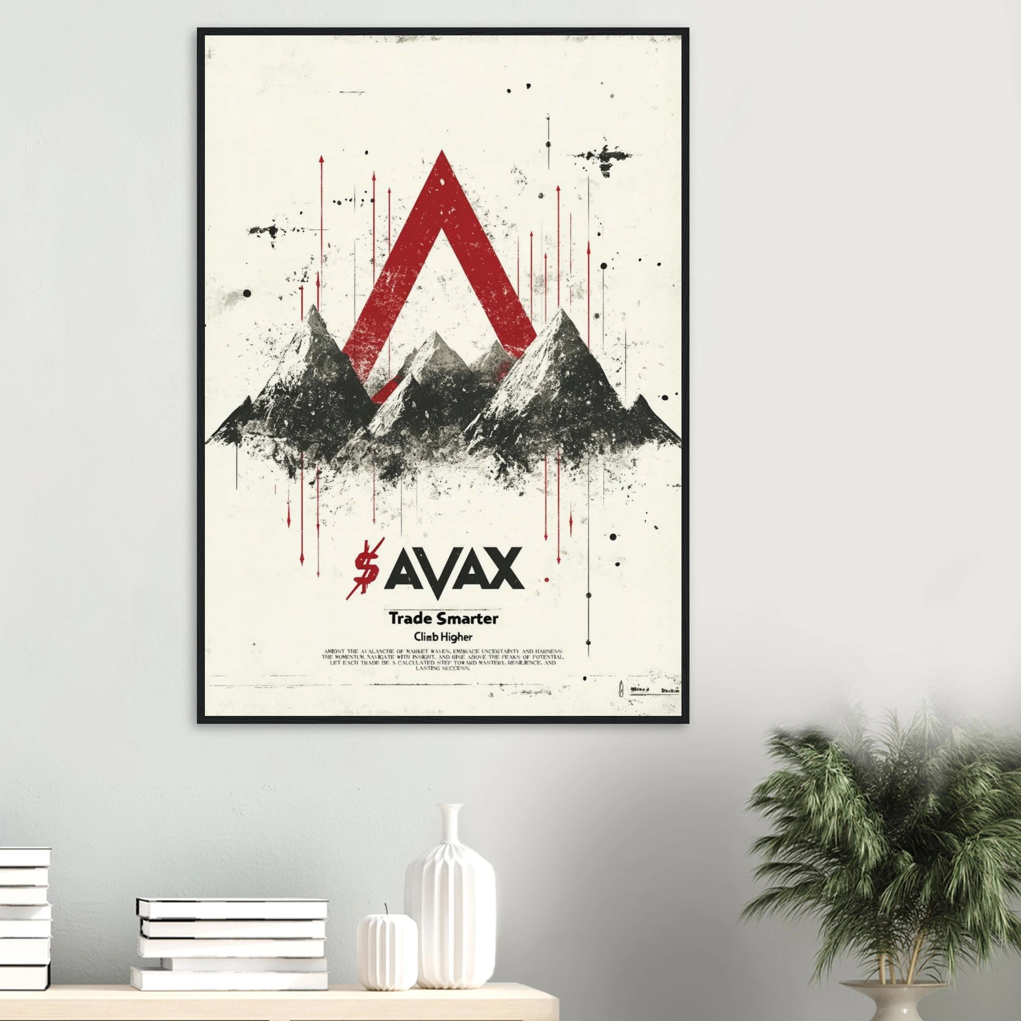 AVAX Crypto Wall Art Framed Print — variant 11 | Atelier Marbella