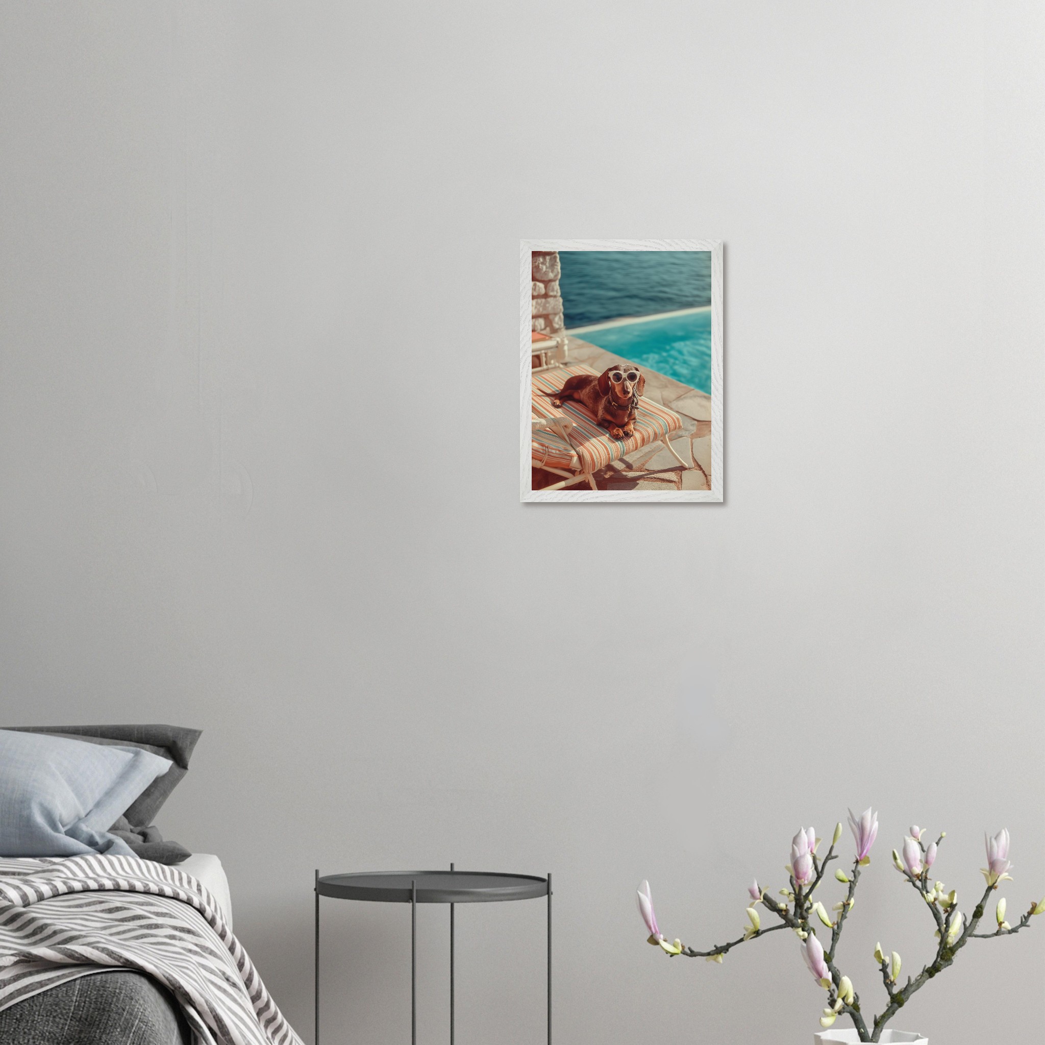 Zoée in the Sun art print interior mockup — Mediterranean Mood | Atelier Marbella