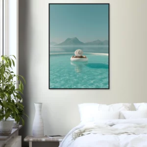 White Hat Infinity Pool — Framed Print