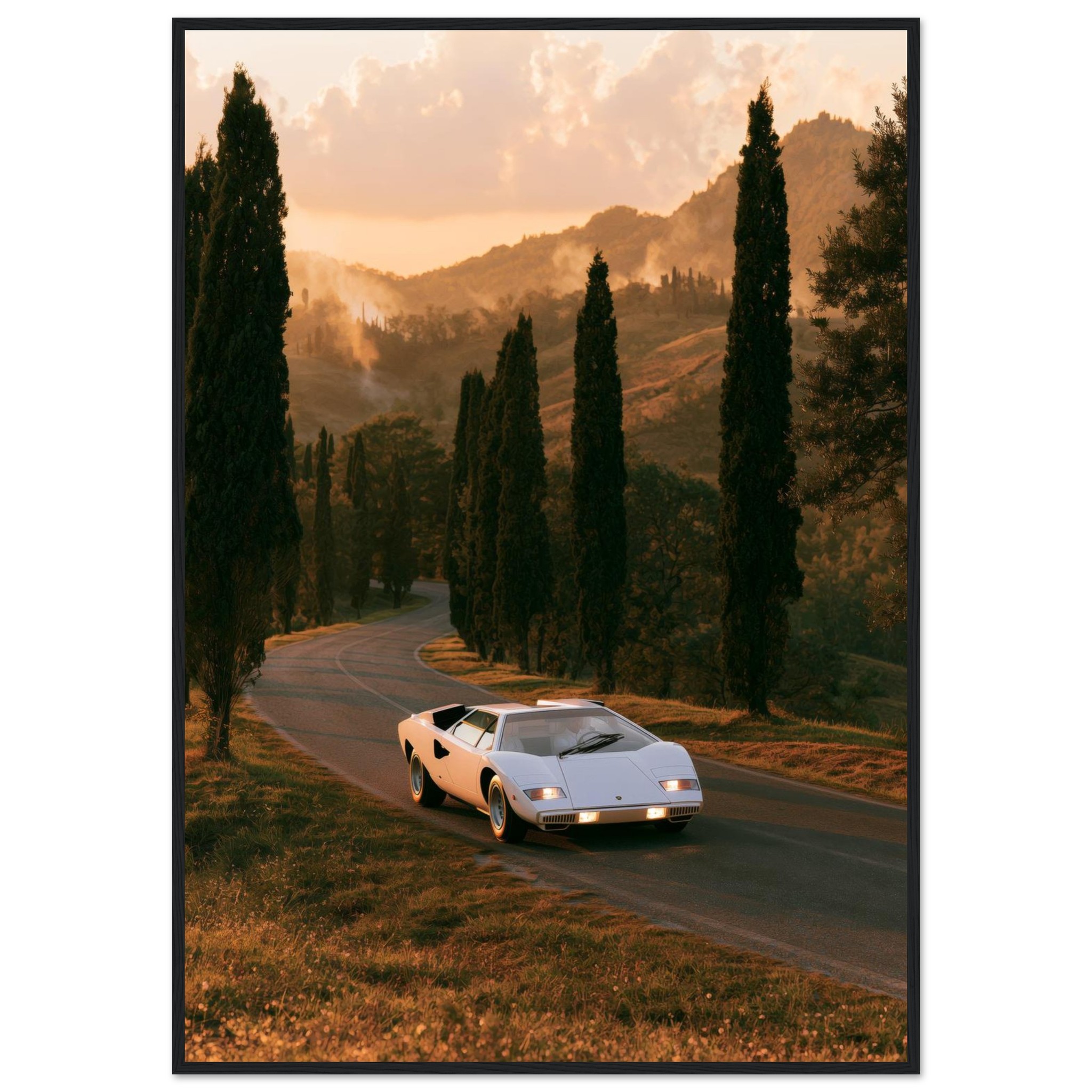 Lamborghini Countach art print interior mockup — Cars | Atelier Marbella