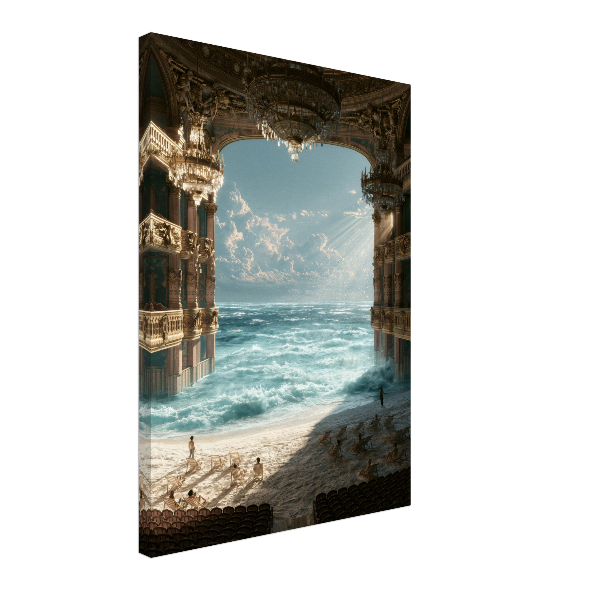 Baroque Pool and Ocean — Art print | Atelier Marbella