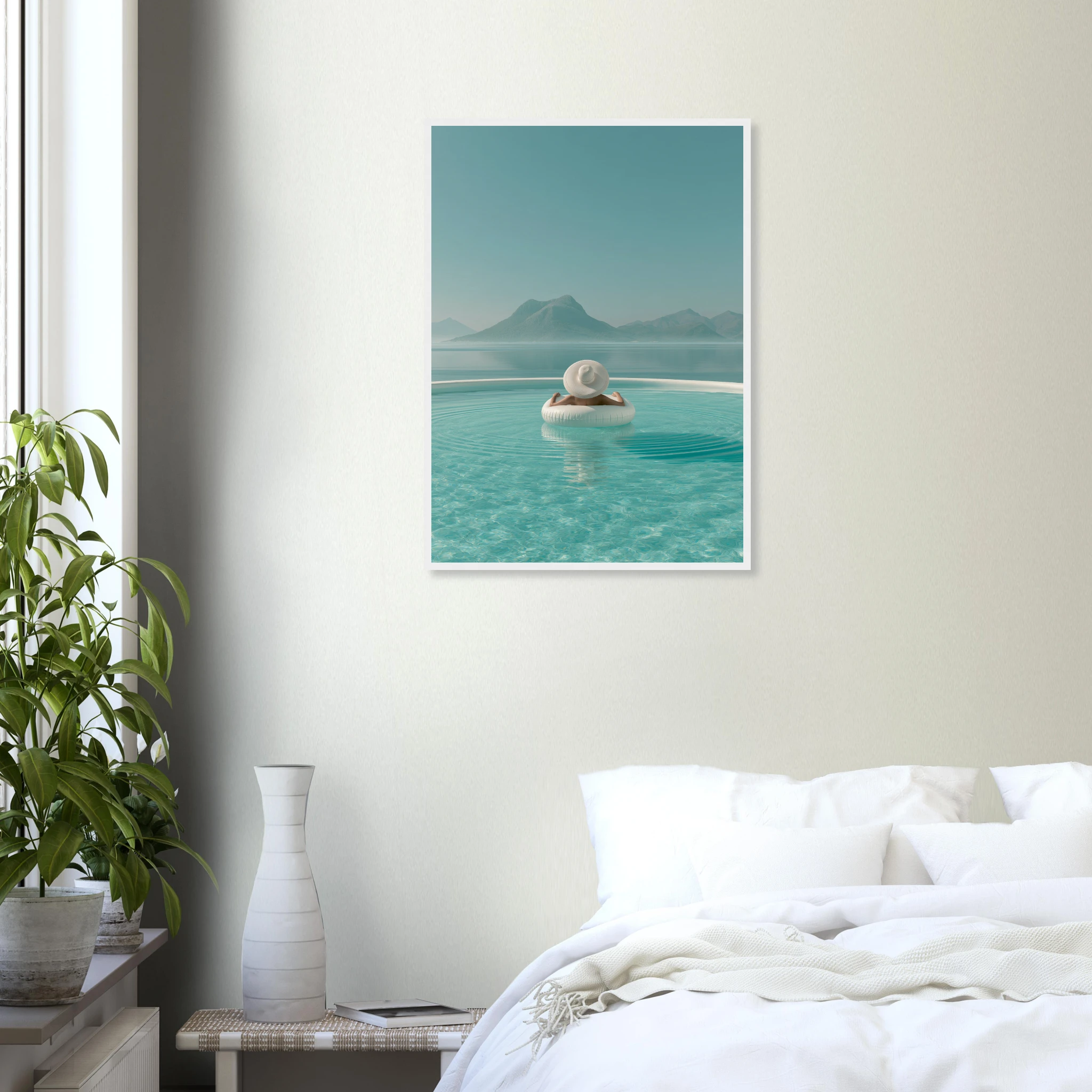 White Hat Infinity Pool — Art print | Atelier Marbella