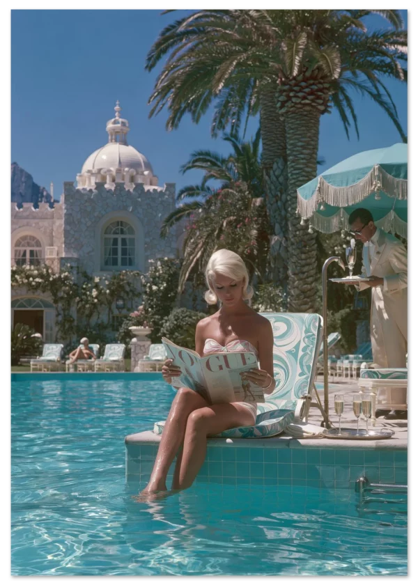 Impression d'art mat - Poolside Vogue Vintage