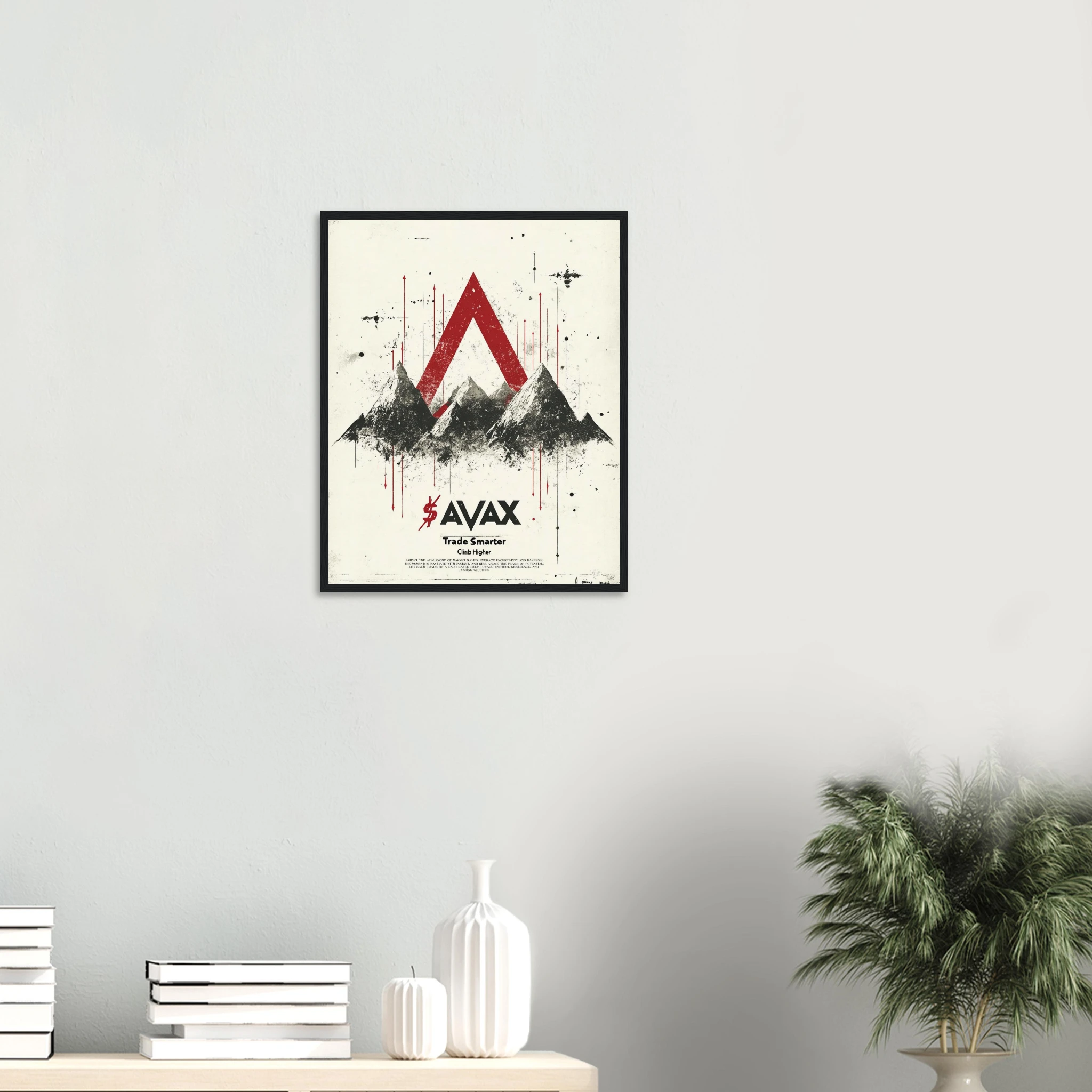 AVAX Crypto Wall Art Framed Print — variant 4 | Atelier Marbella