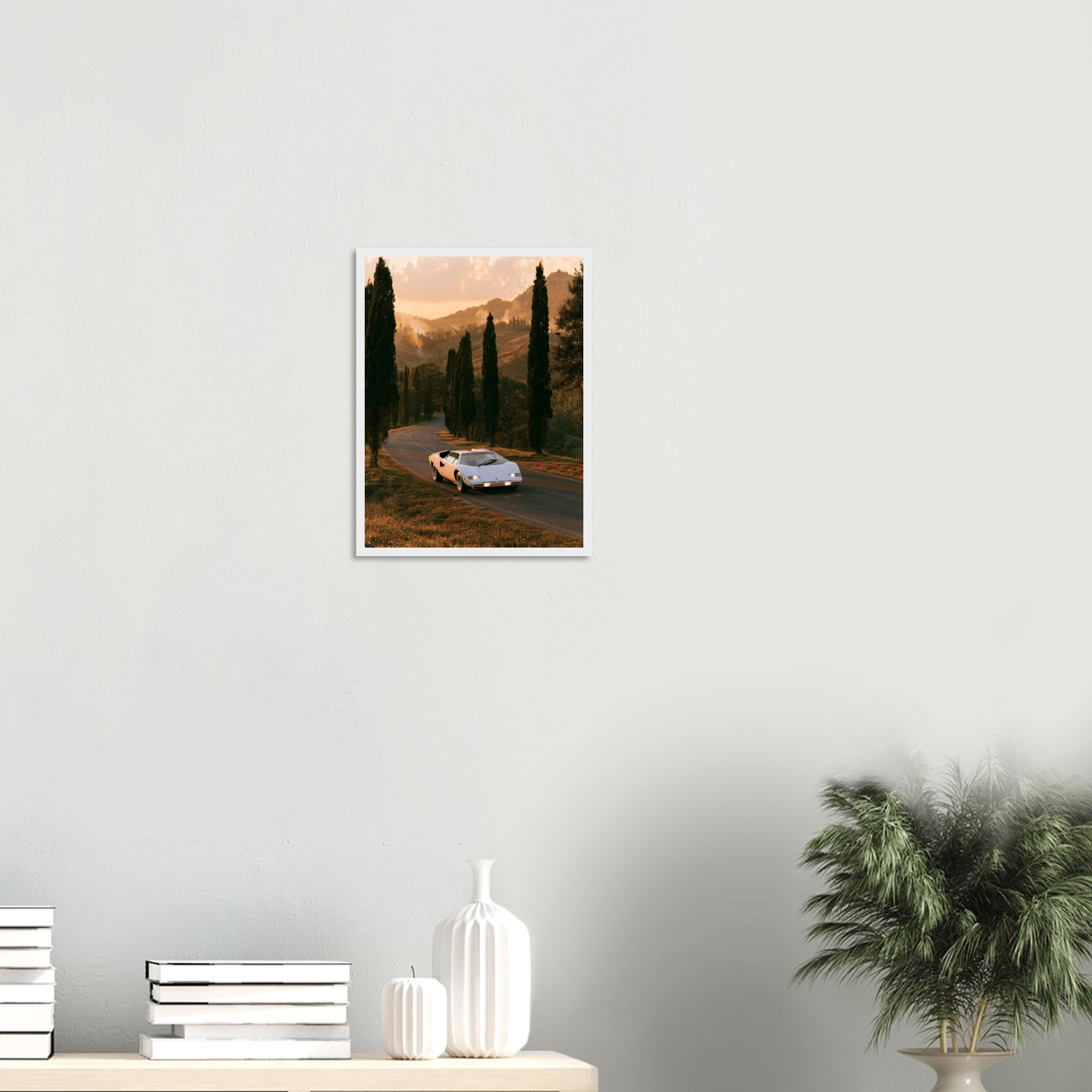 Lamborghini Countach art print interior mockup — Cars | Atelier Marbella