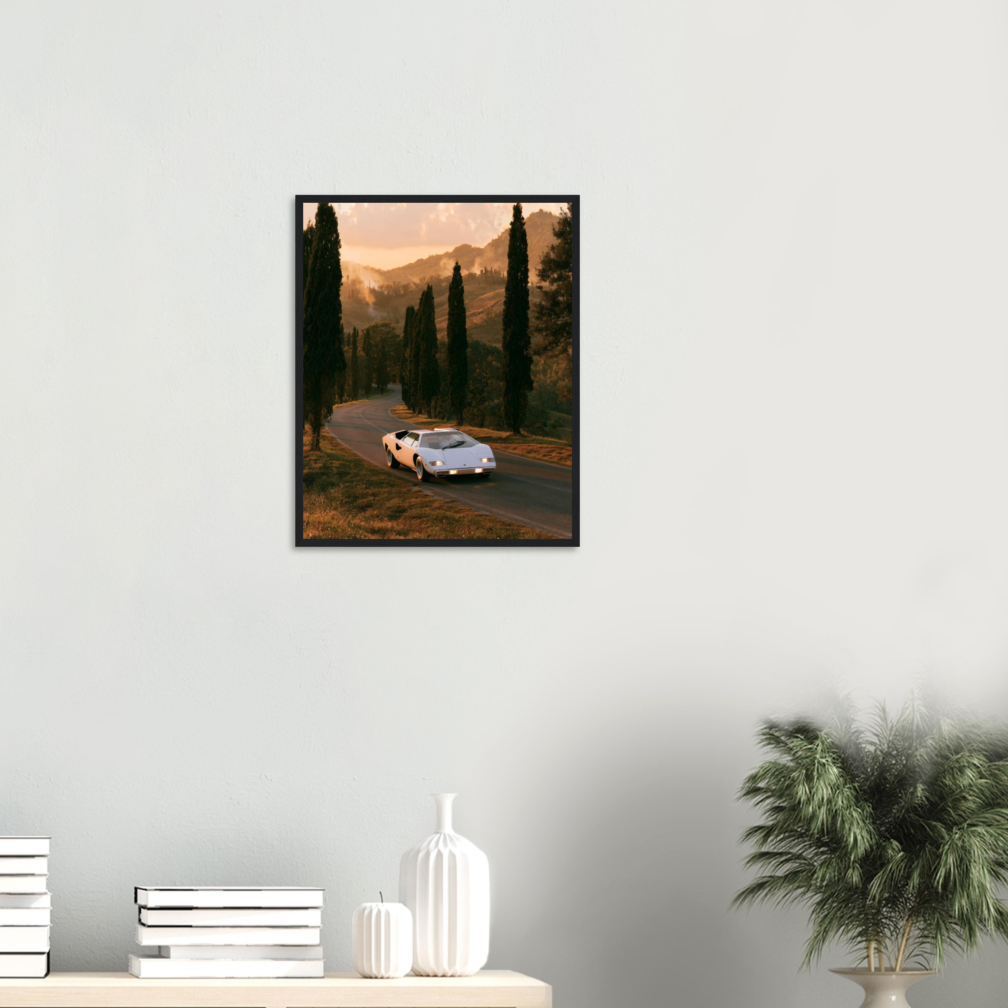 Lamborghini Countach art print interior mockup — Cars | Atelier Marbella
