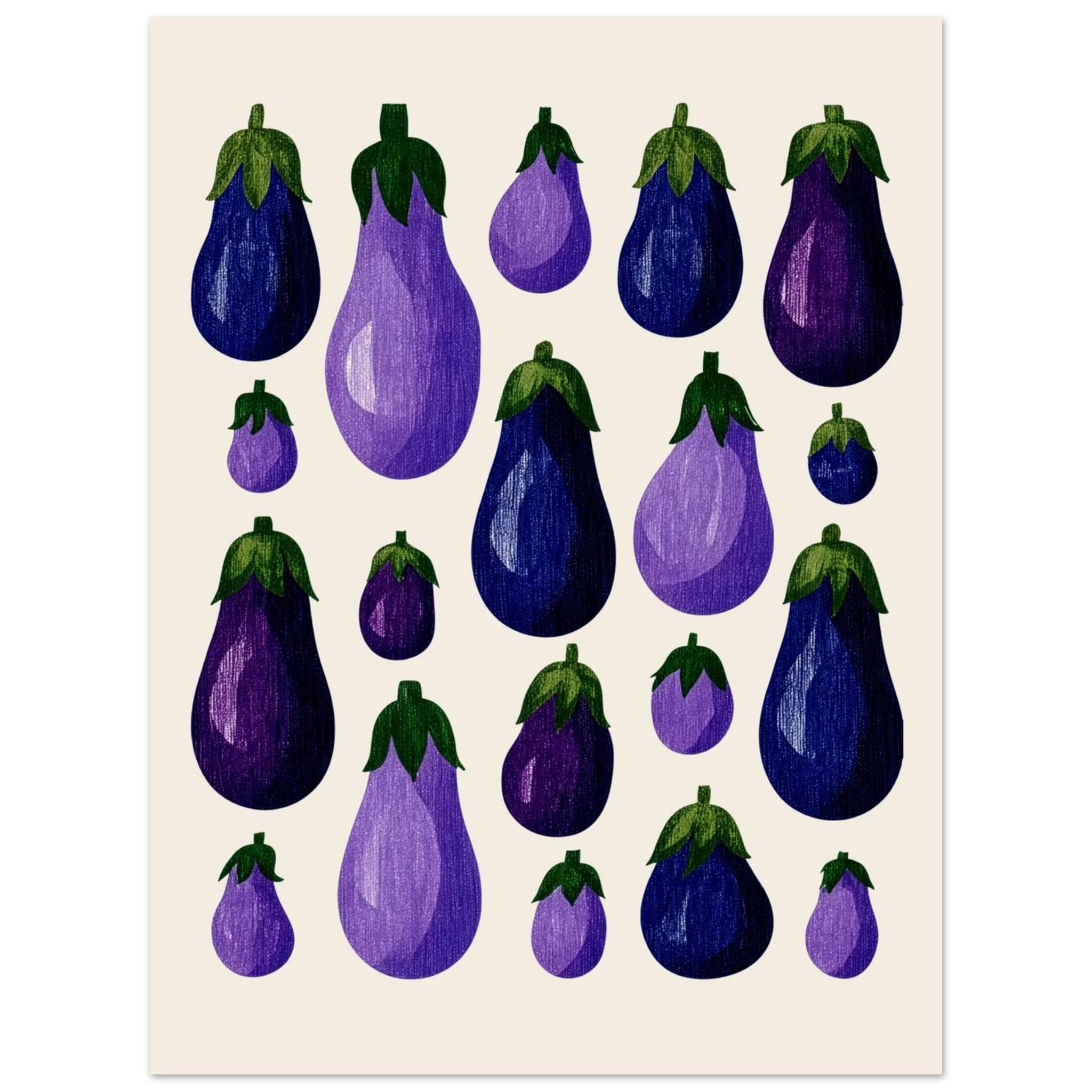 Eggplants art print interior mockup — Botanical | Atelier Marbella