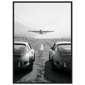 Porsche & WWII Plane — Framed Print