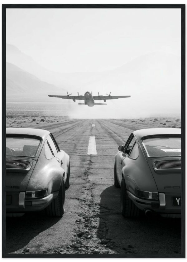 Porsche & WWII Plane — Framed Print