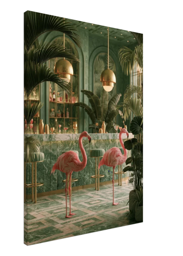 Flamingos Cocktail Bar — Canvas Print