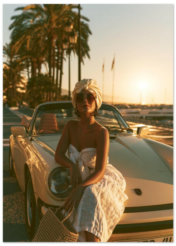 The Girl and the Porsche — Matte Art Print