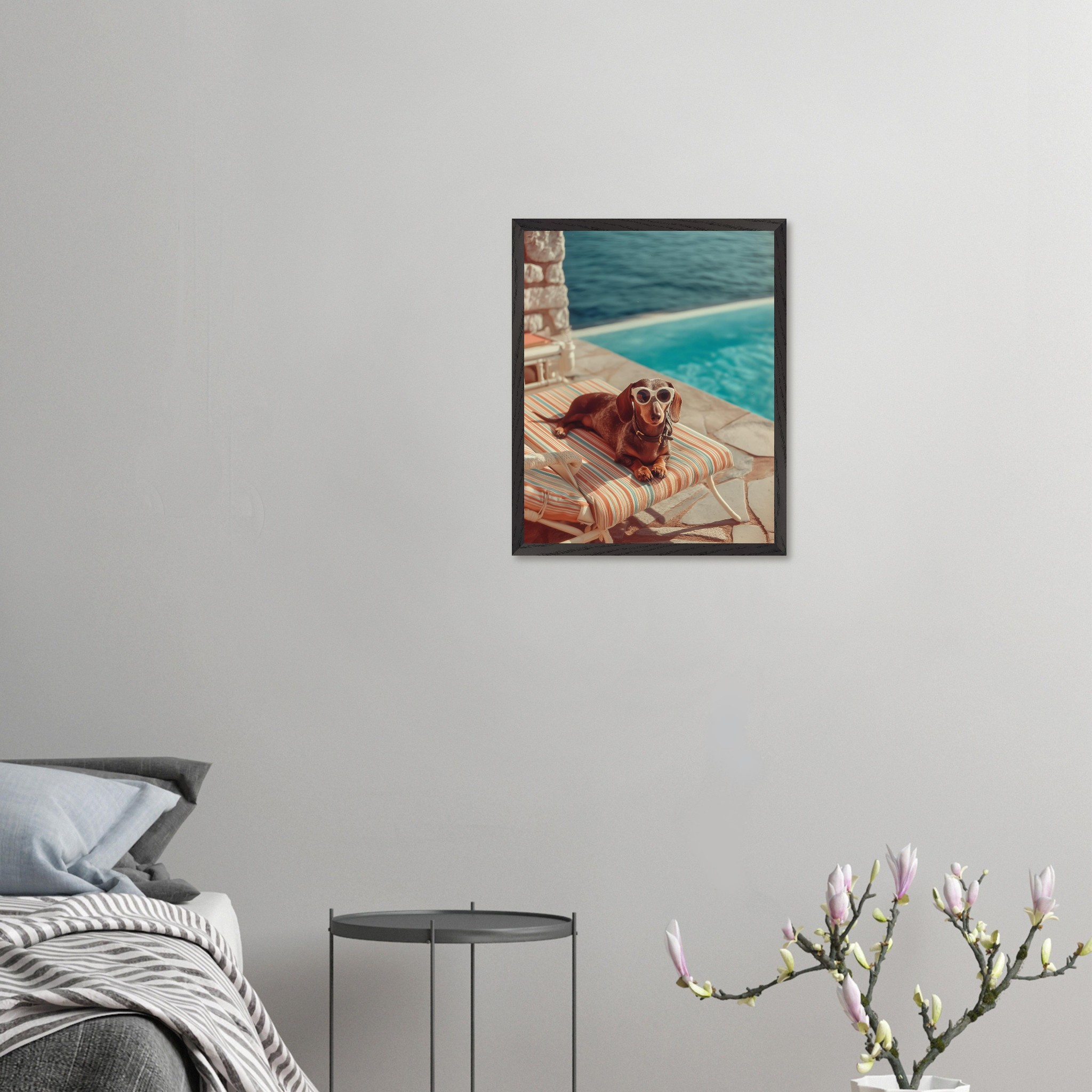 Zoée in the Sun art print interior mockup — Mediterranean Mood | Atelier Marbella