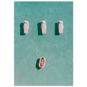 Aerial Infinity Pool and Sunbeds — Matte Art Print