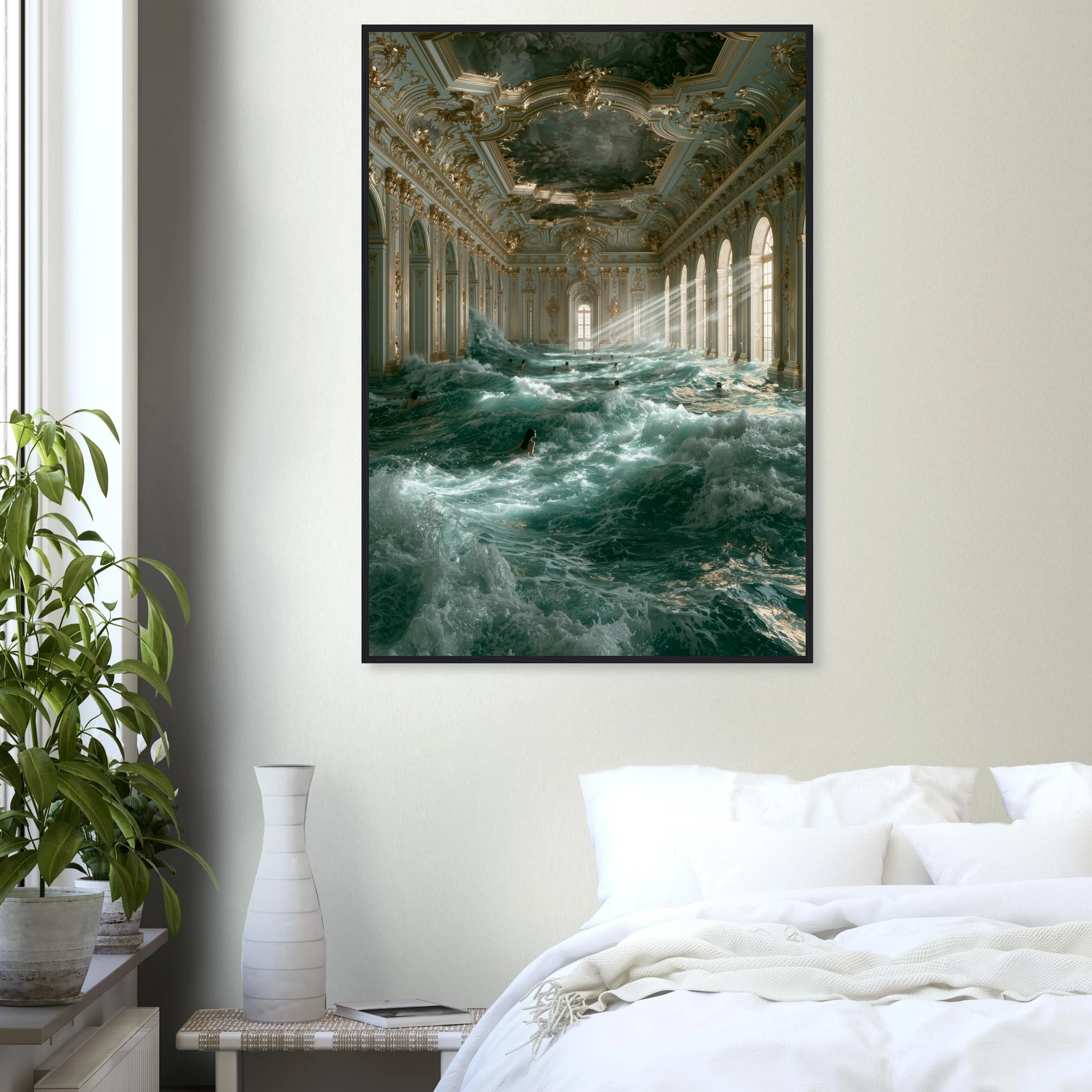 Baroque Pool art print interior mockup — Mediterranean Mood | Atelier Marbella