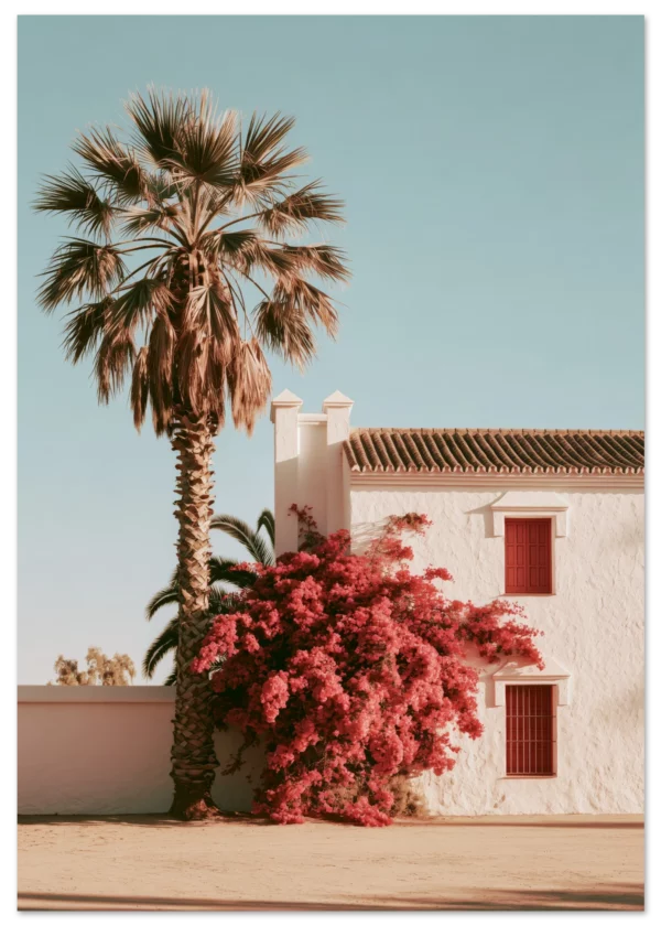 Spanish Cortijo Bougainvillea — Matte Art Print