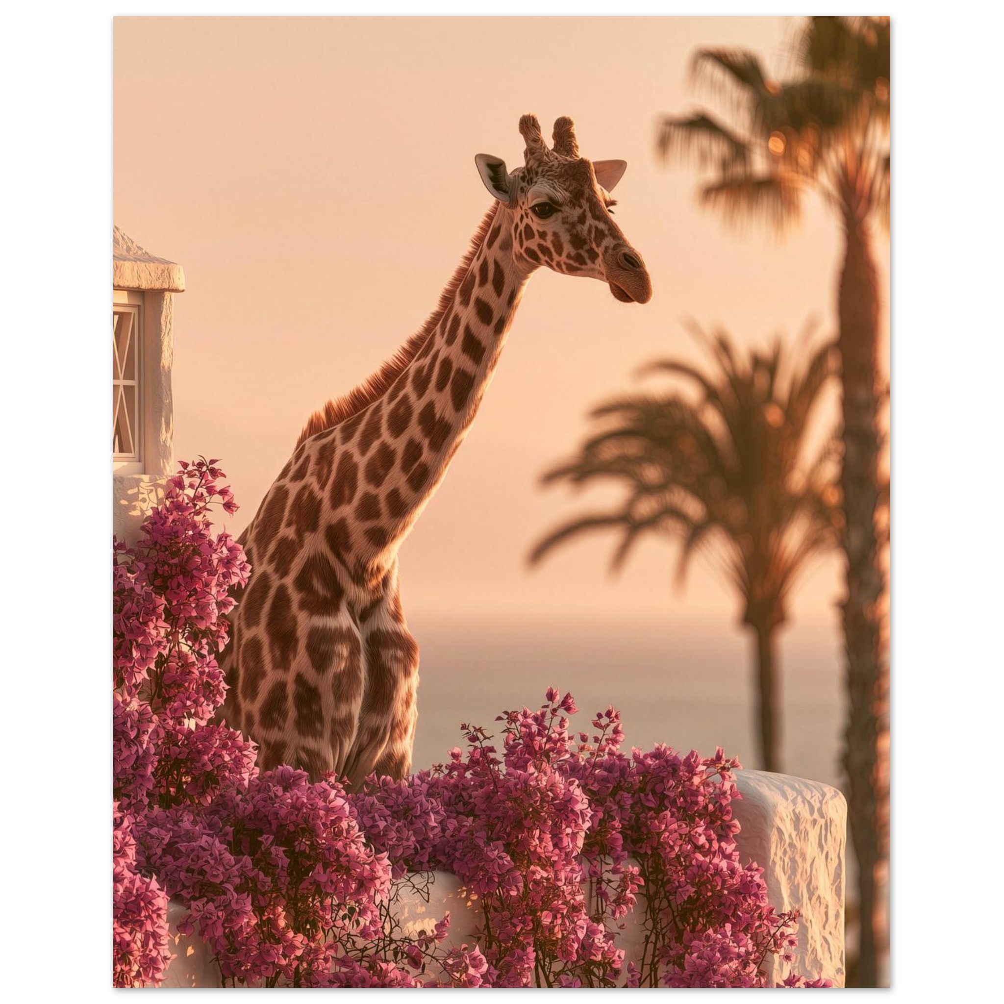 Giraffes art print interior mockup — Animals | Atelier Marbella