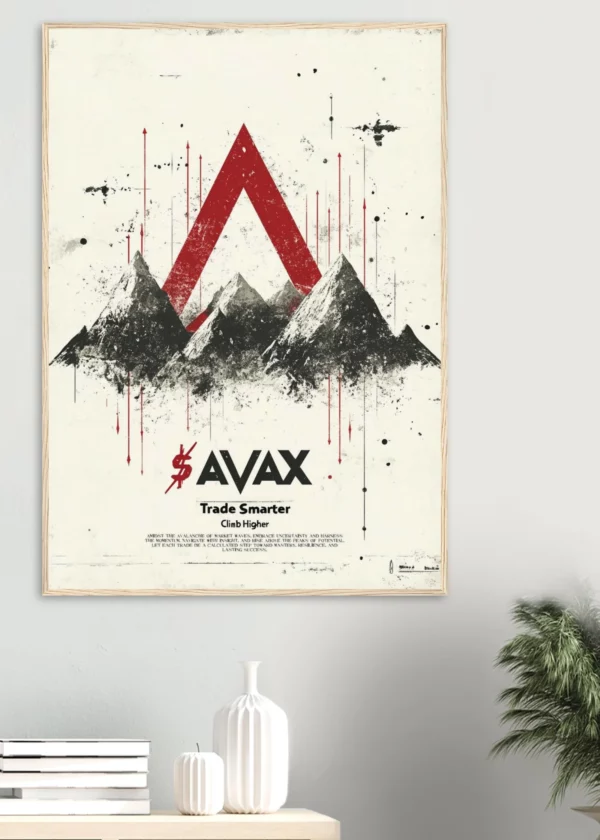 AVAX Crypto Wall Art — Framed Print