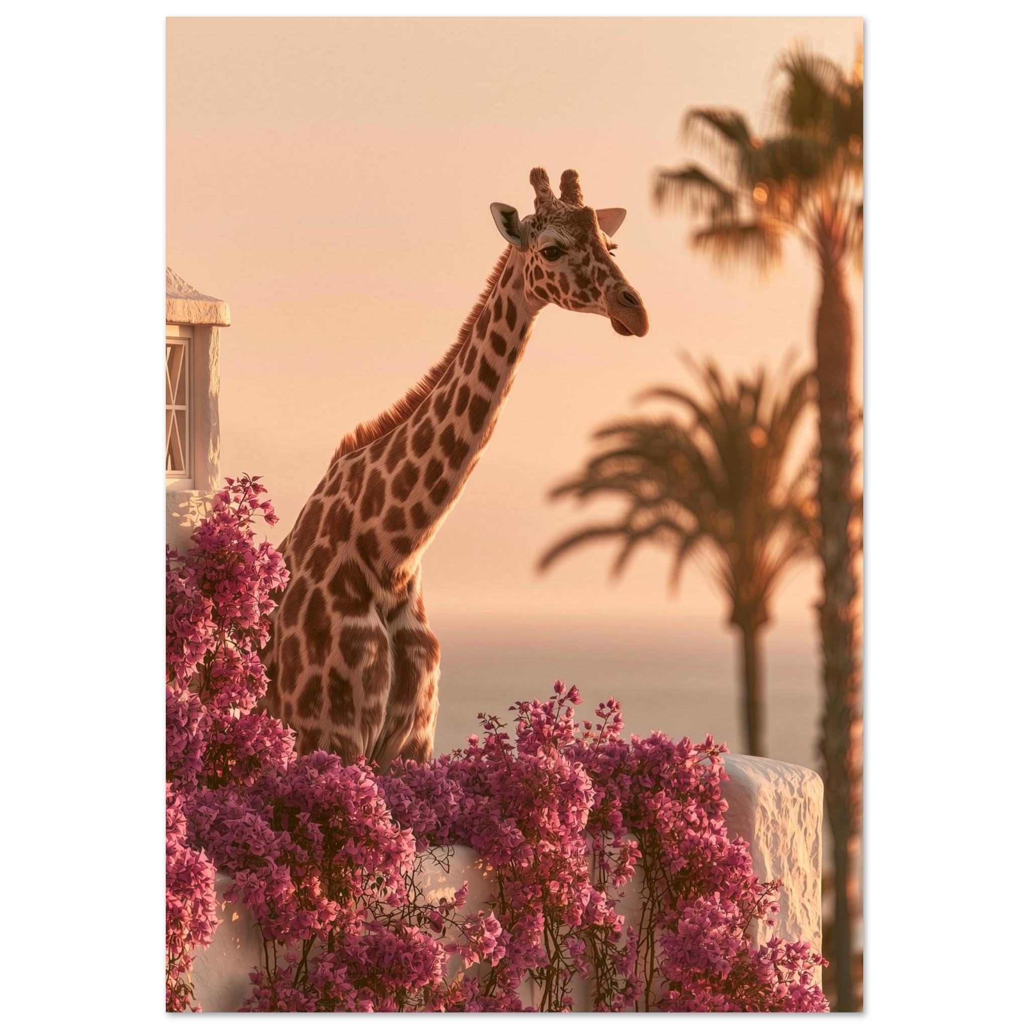 Giraffes art print interior mockup — Animals | Atelier Marbella