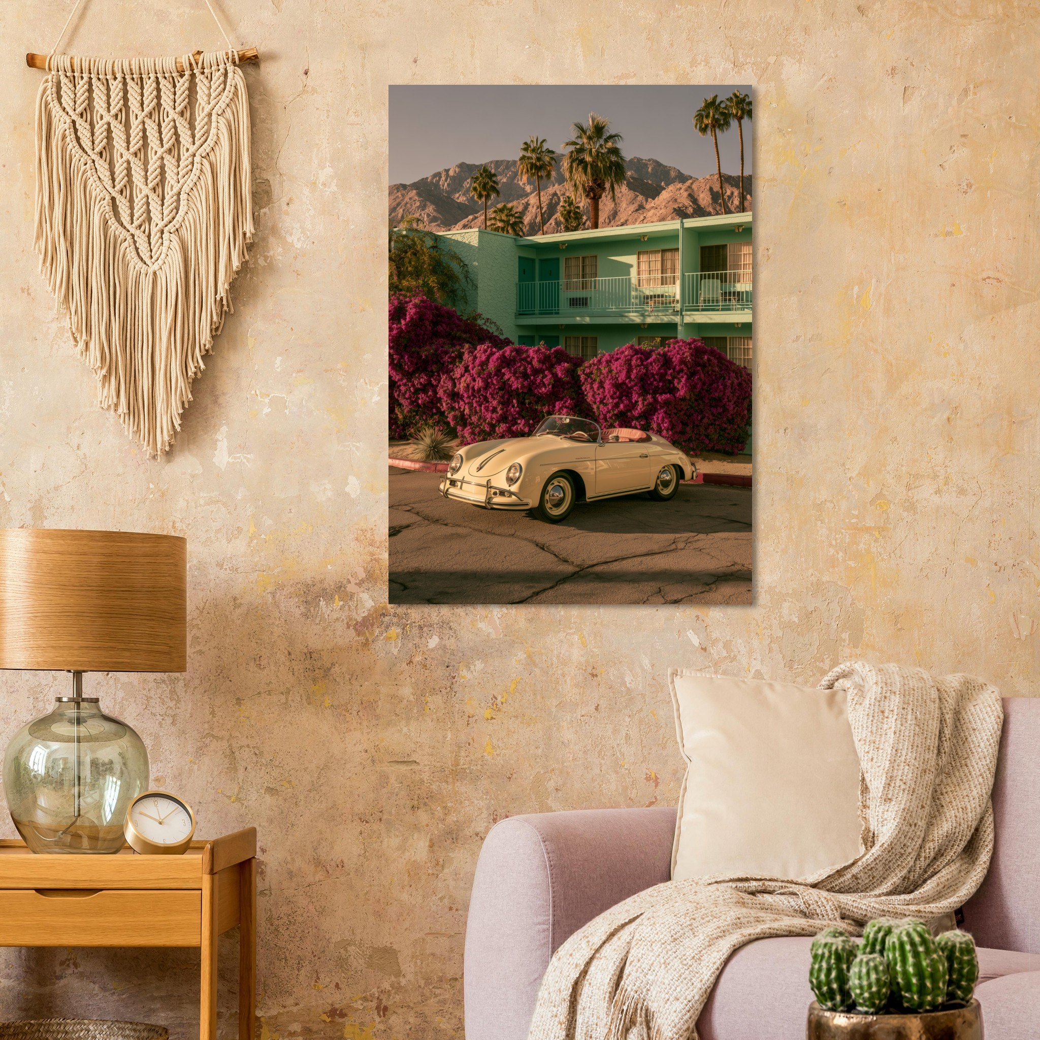 Porsche 356 PSring art print interior mockup — Cars | Atelier Marbella