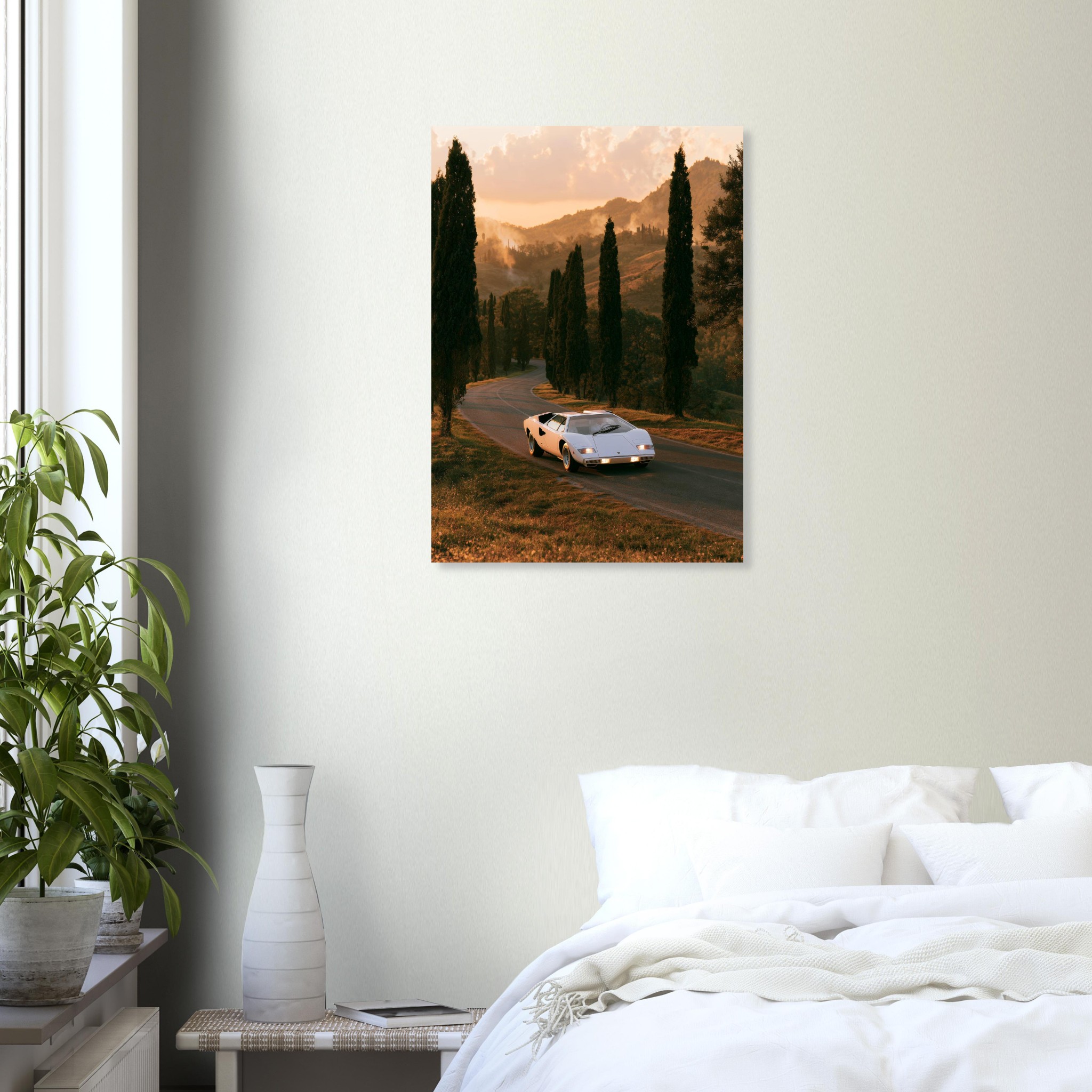 Lamborghini Countach art print interior mockup — Cars | Atelier Marbella