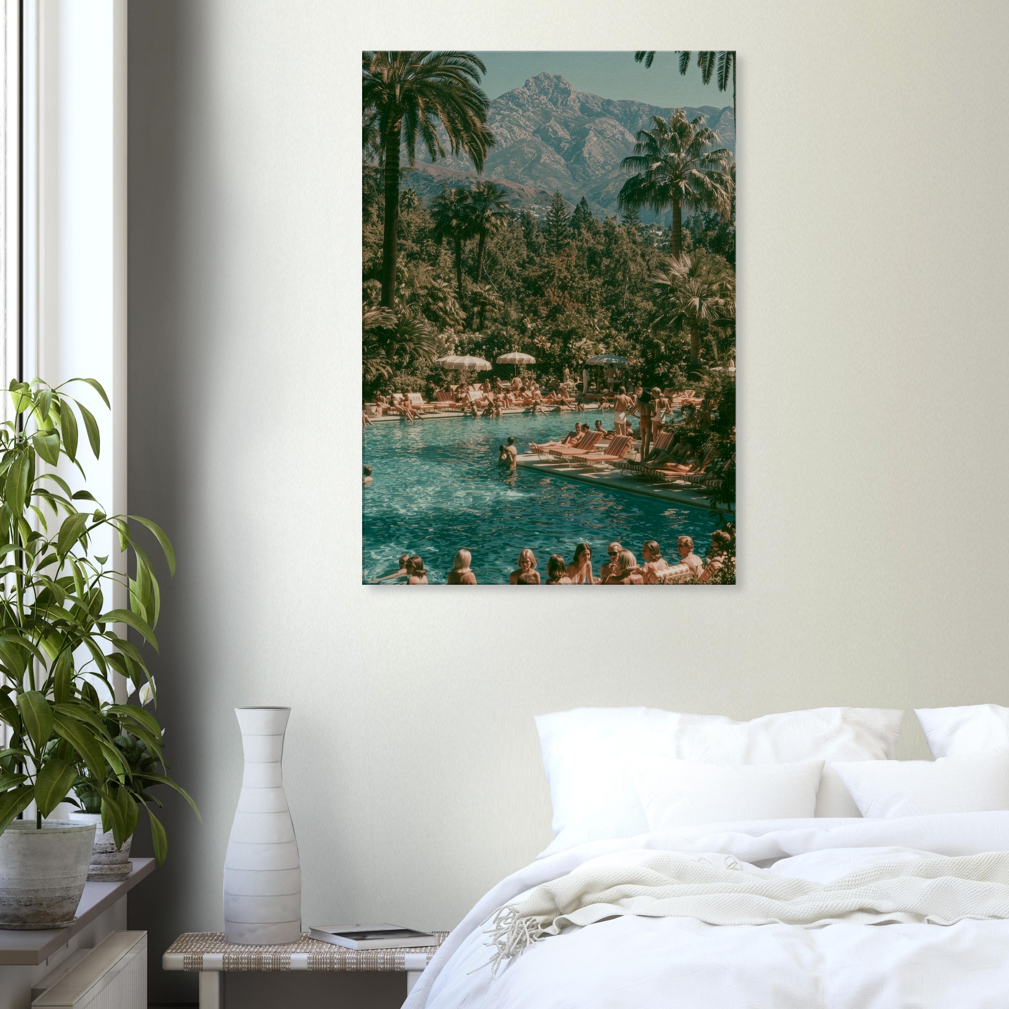 Marbella Pool art print interior mockup — Mediterranean Mood | Atelier Marbella