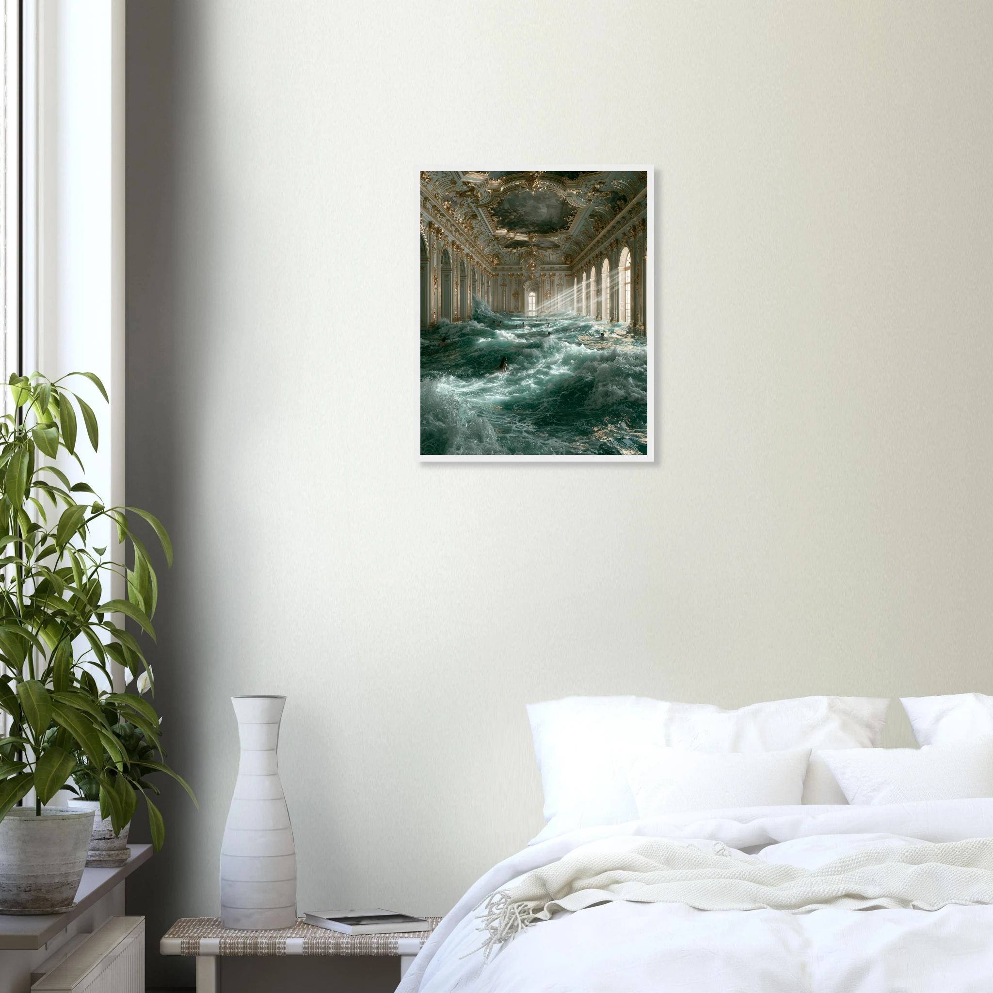 Baroque Pool art print interior mockup — Mediterranean Mood | Atelier Marbella