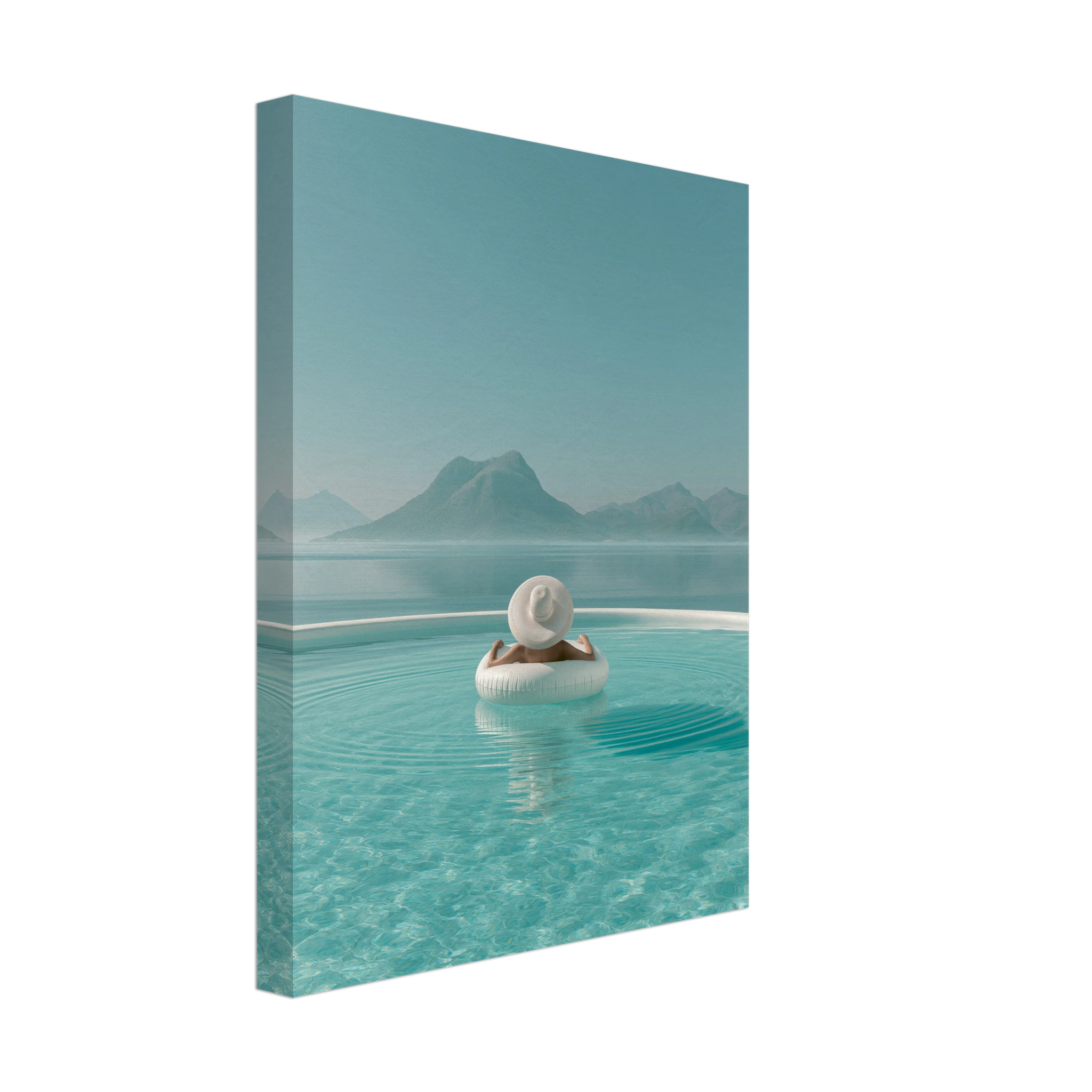 White Hat Infinity Pool — Art print | Atelier Marbella