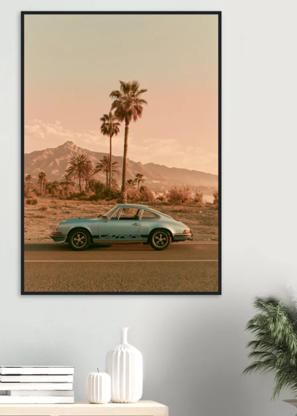 Porsche Carrera Palm Springs Vibes — Framed Print