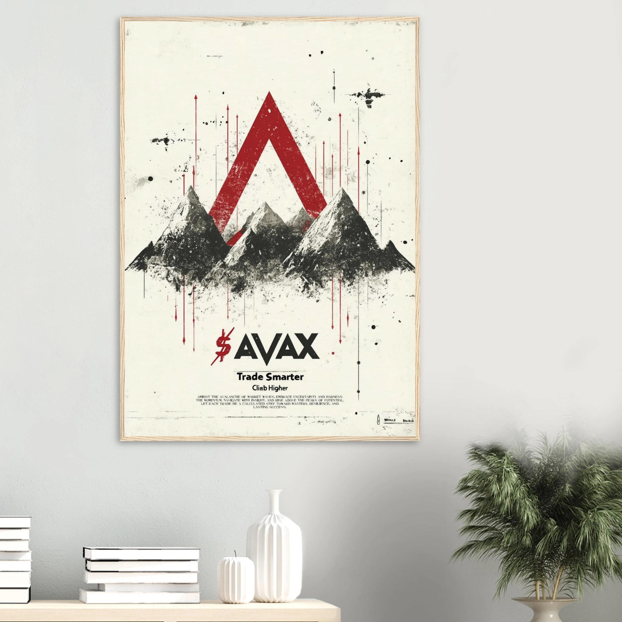 AVAX Crypto Wall Art Framed Print — variant 3 | Atelier Marbella