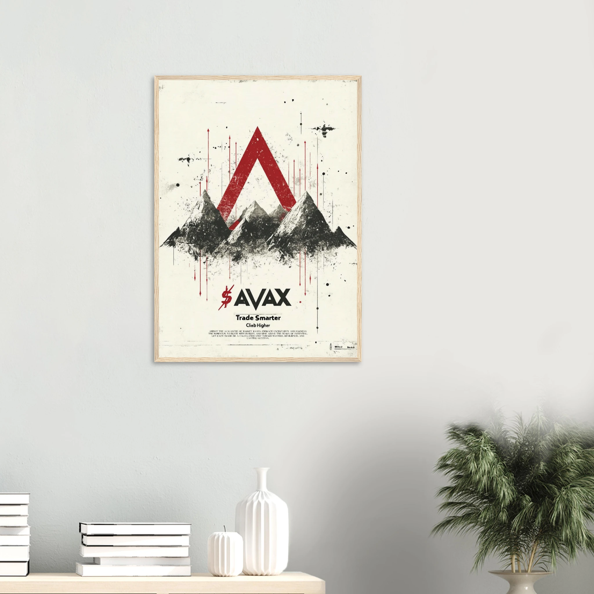 AVAX Crypto Wall Art Framed Print — variant 13 | Atelier Marbella
