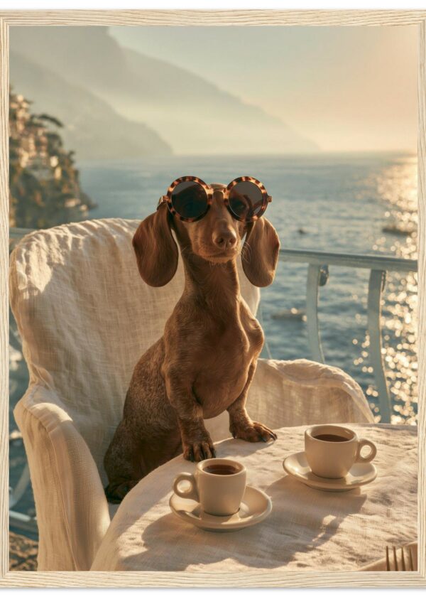 Dachshund in Saint-Tropez I — Framed Print