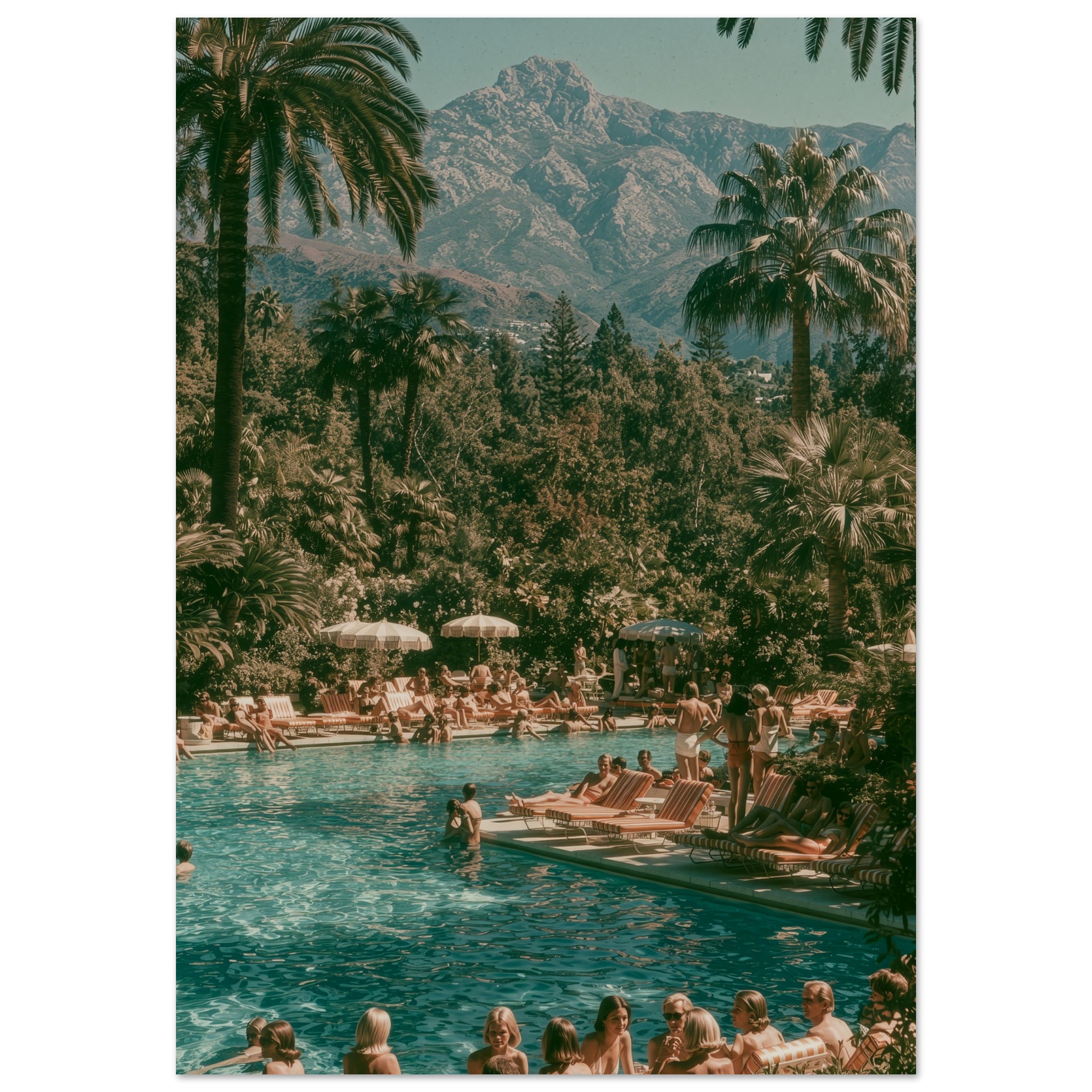 Marbella Pool art print interior mockup — Mediterranean Mood | Atelier Marbella