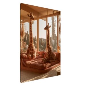 Jirafas en el Salón Dorado — Impresión en lienzo