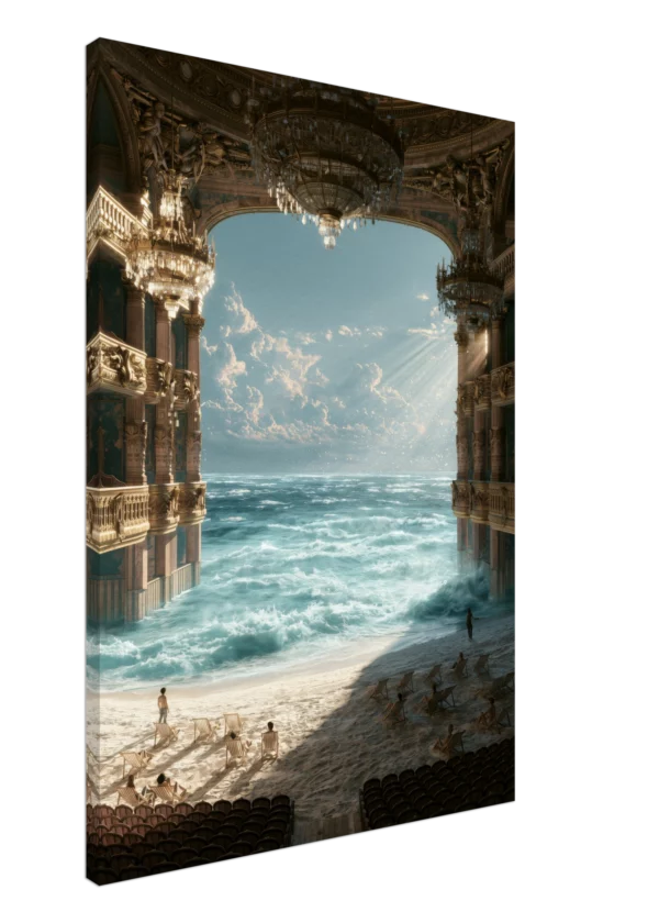 Baroque Pool and Ocean  — Canvas Print