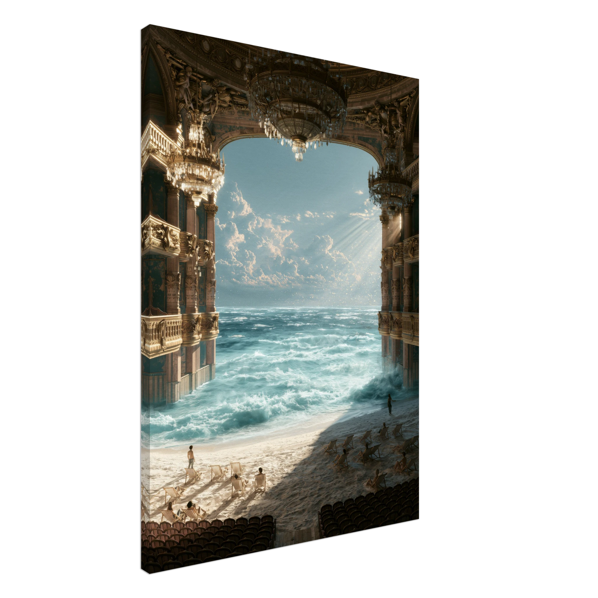 Baroque Pool and Ocean — Art print | Atelier Marbella