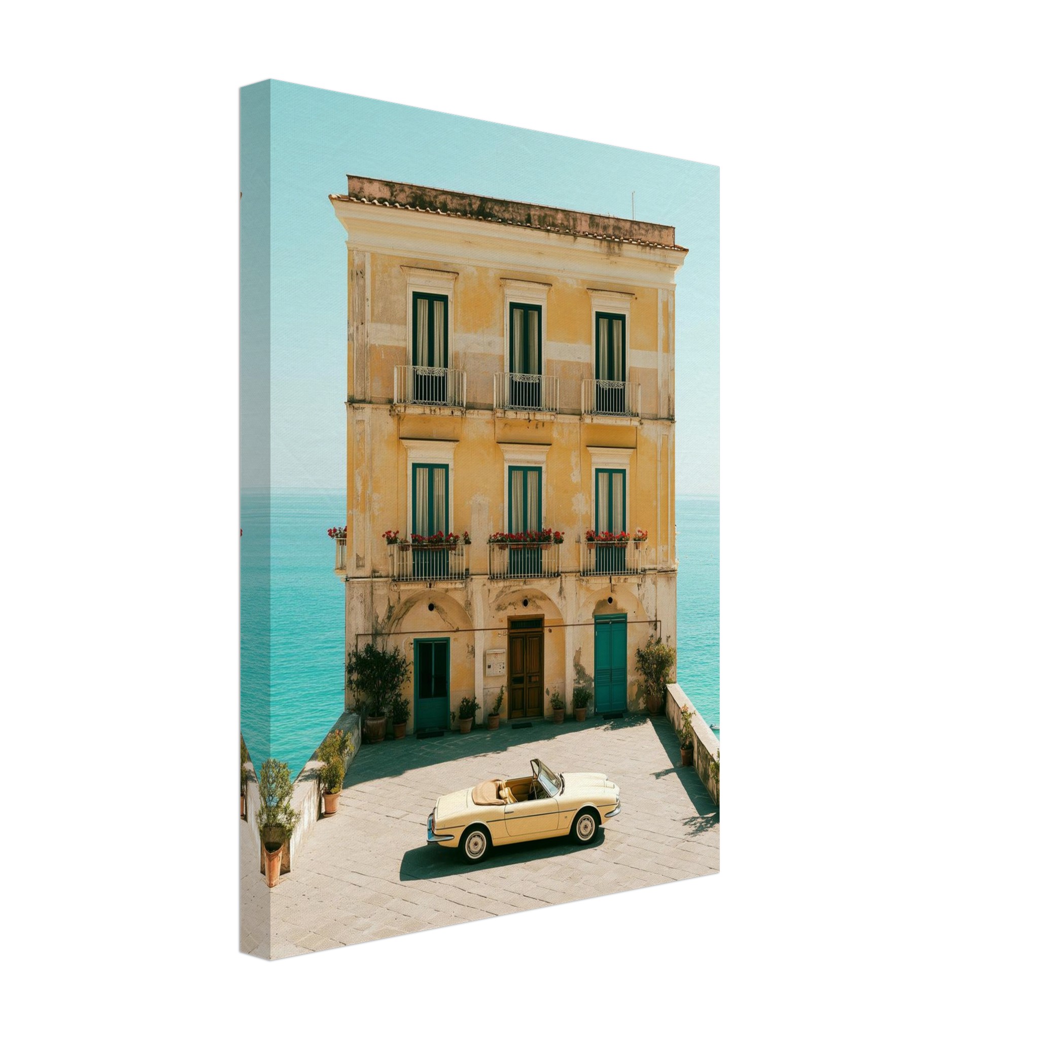 Amalfi Giallo art print interior mockup — Botanical | Atelier Marbella
