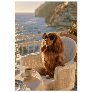 Dachshund in Saint-Tropez II — Matte Art Print