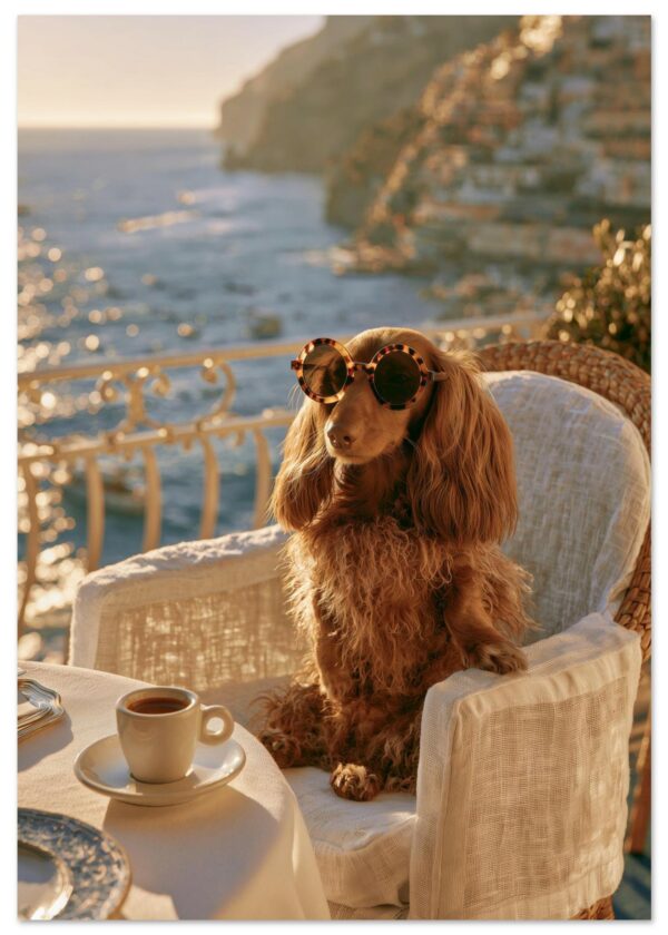Dachshund in Saint-Tropez II — Matte Art Print