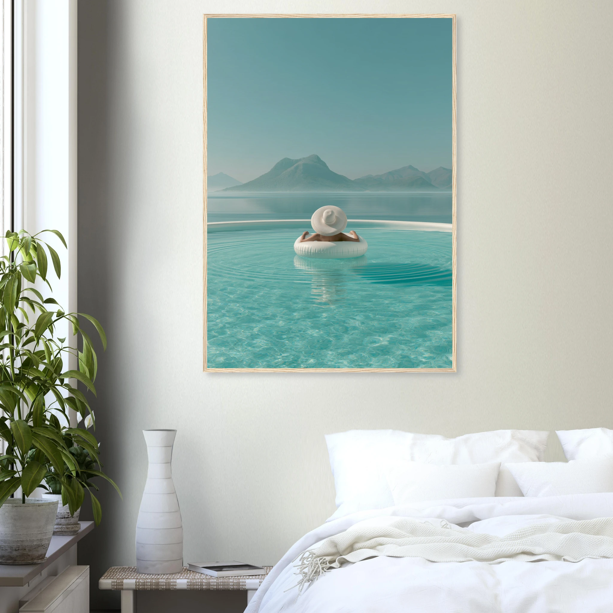 White Hat Infinity Pool — Art print | Atelier Marbella