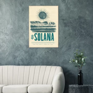Crypto Art Solana Trading — Framed Print