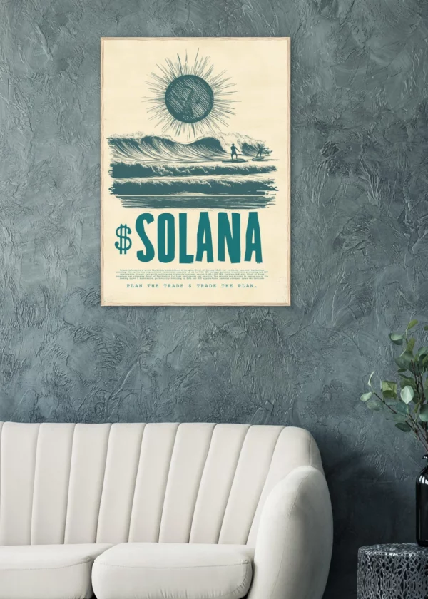 Crypto Art Solana Trading — Framed Print