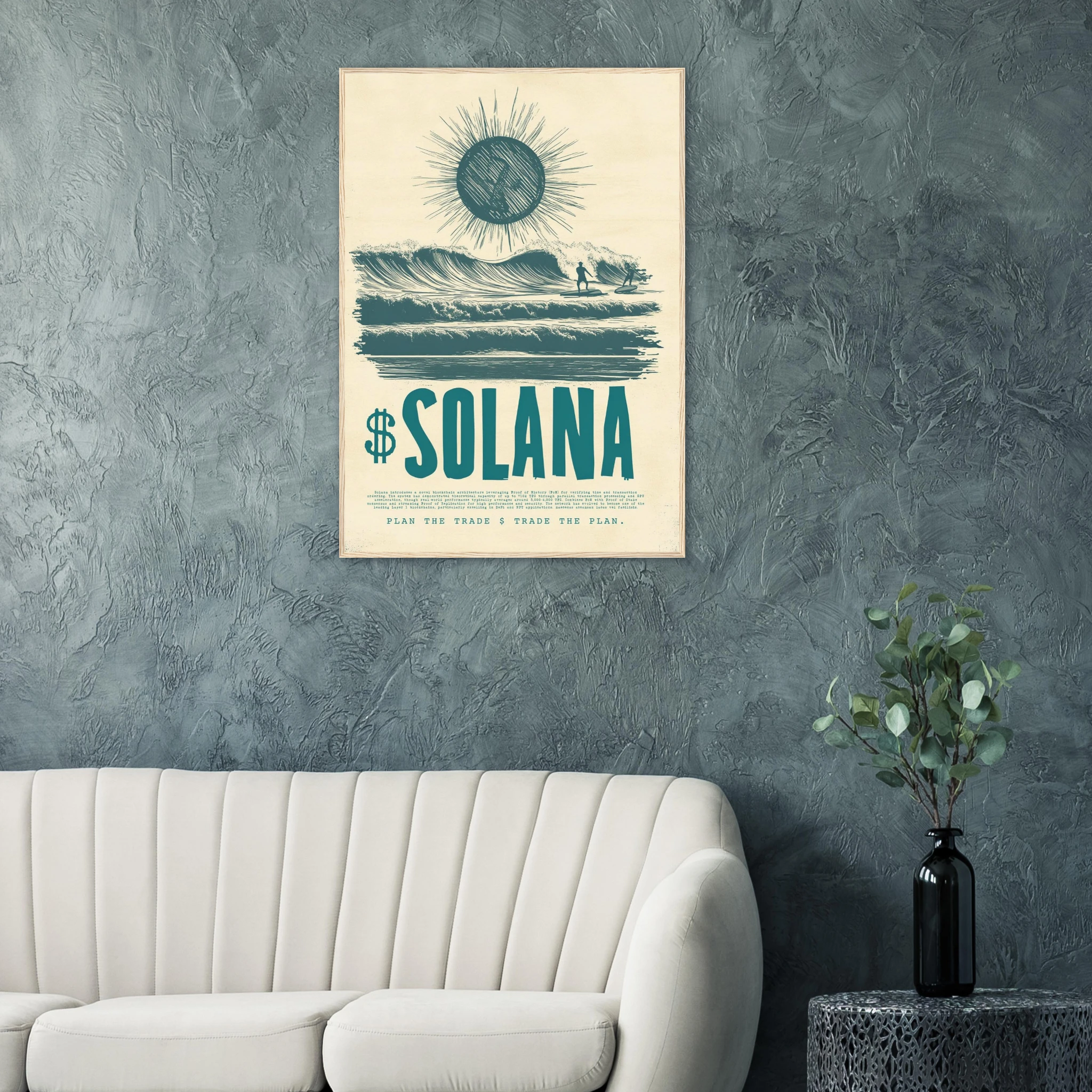 Crypto Art Solana Trading — Wall Art Print — Artwork