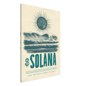 Impresión en lienzo de Crypto Art Solana Trading