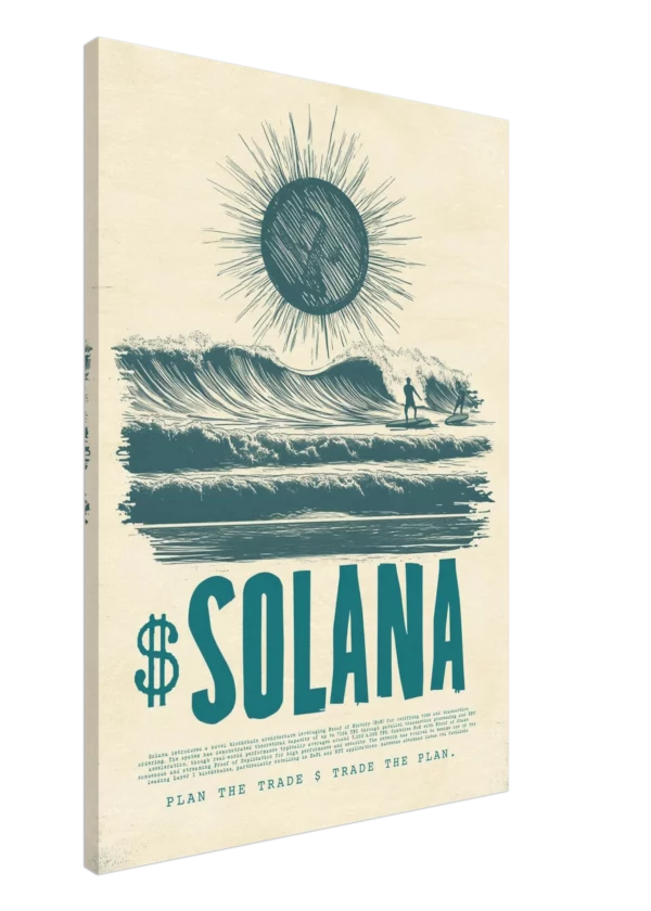Crypto Art Solana Trading — Canvas Print