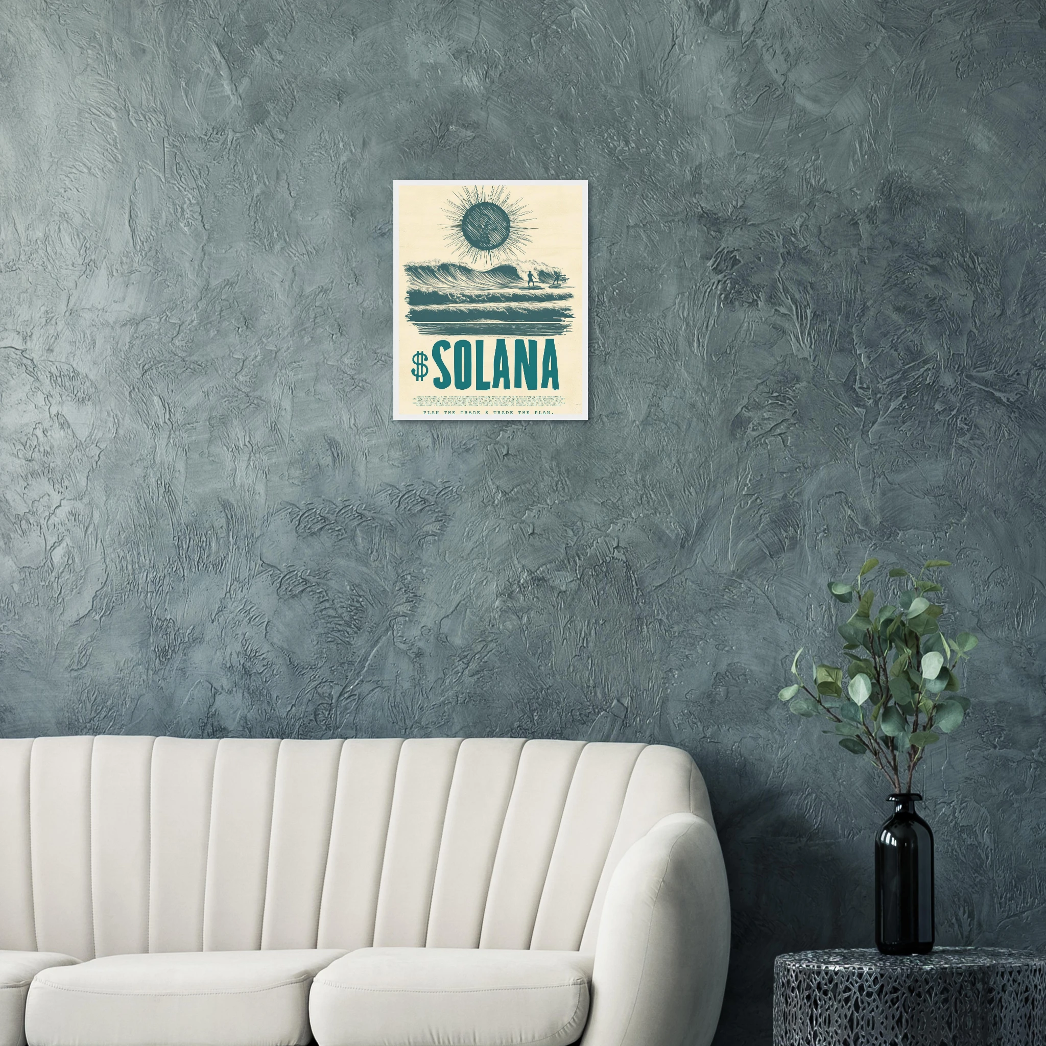 Crypto Art Solana Trading — Wall Art Print — Framed Print Size Guide