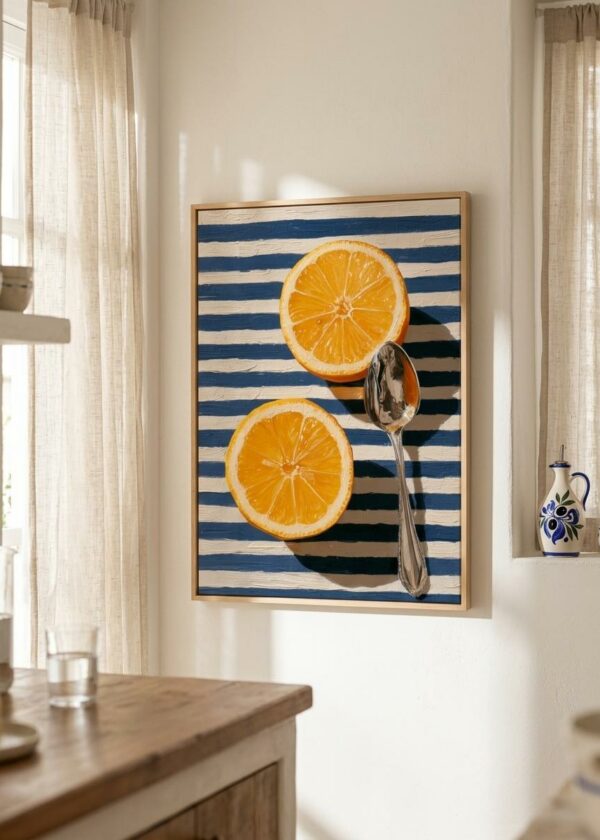 Lemons on Marin — Mediterranean Still Life — Framed Print