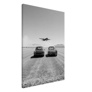 Porsche 911 Classic and WW2 Planes Wall Art — Canvas Print