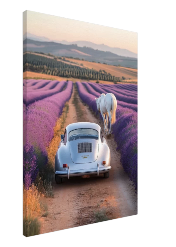 Porsche 356 and Lavender Fields — Canvas Print