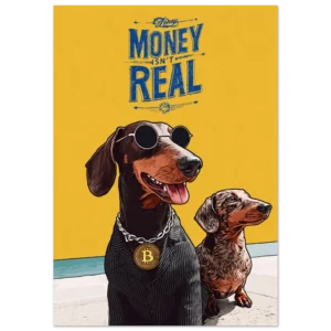 Bitcoin Dachshund Crypto Wall Art — Matte Art Print