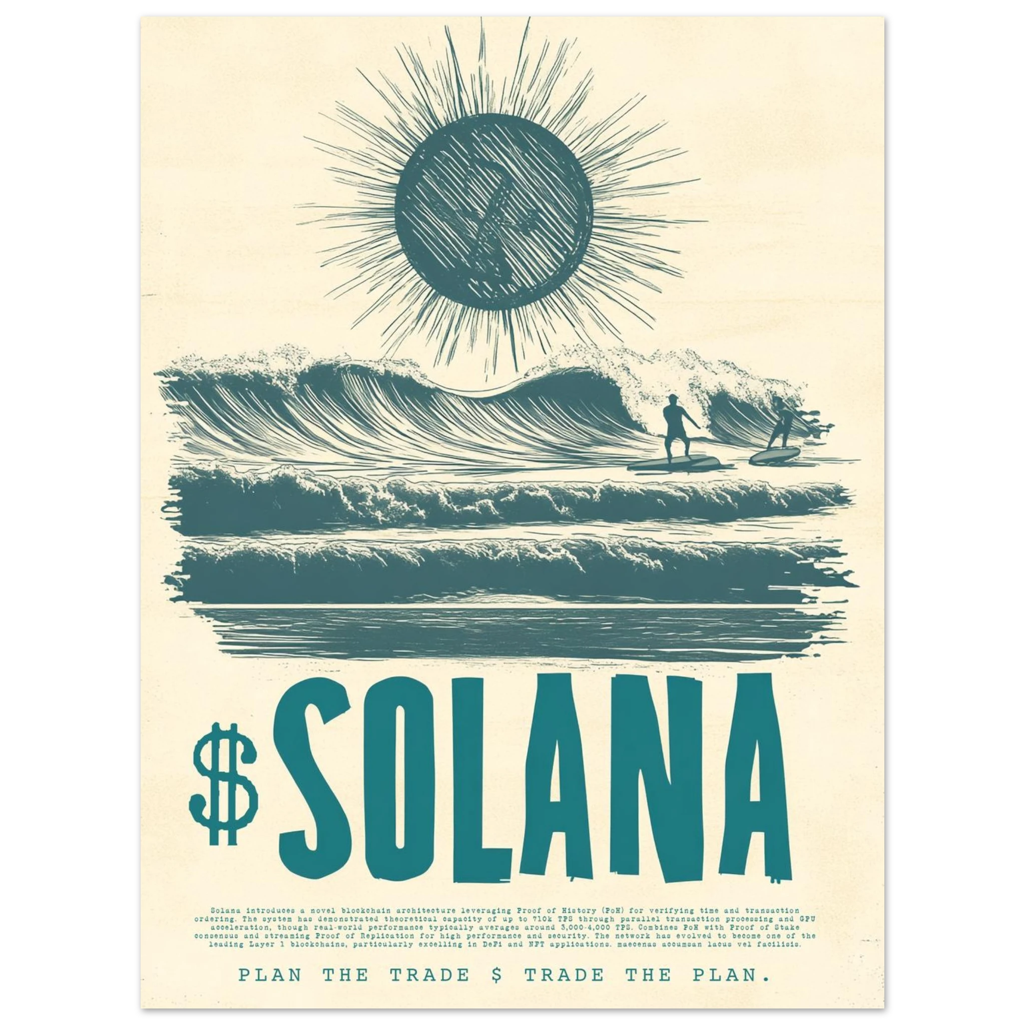 Solana Trading art print close-up — Atelier Marbella